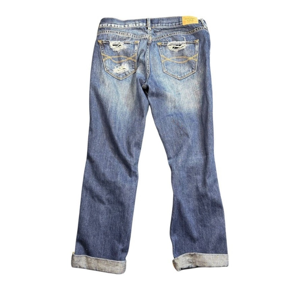 Abercrombie & Fitch Jeans Womens Size 6 Blue Jean Distressed New York - Picture 2 of 8